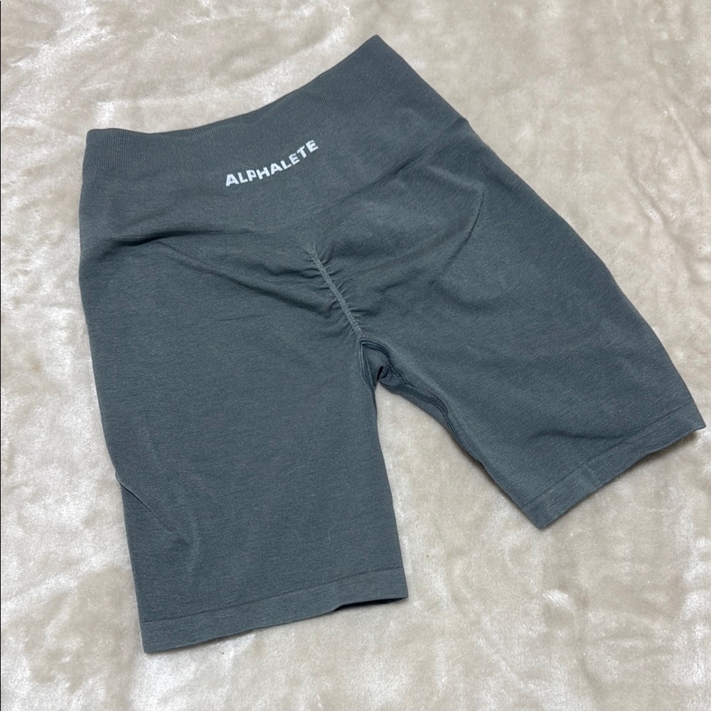 Alphalete Women's Charcoal High-Rise Bike Shorts
